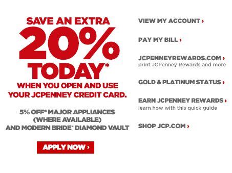 Special financing on certain purchase. JCPenney Credit Card - Online Credit Center | Credit card ...