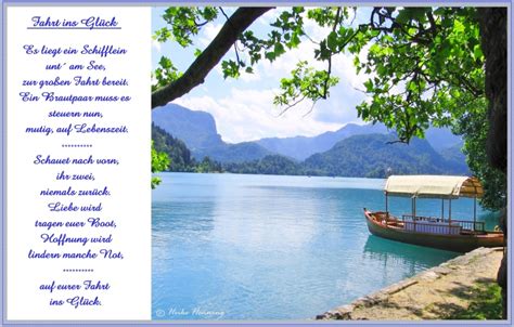 Unsere sprüche zur hochzeit zeichnen sich genau genommen durch eine herausragende ausdruckskraft aus. Gedicht Fahrt ins Glück von Heike Henning bei e-Stories.de ...