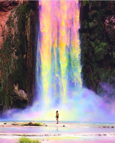 Pin By Josephine Alvarado On Colors Rainbow Waterfall Rainbow
