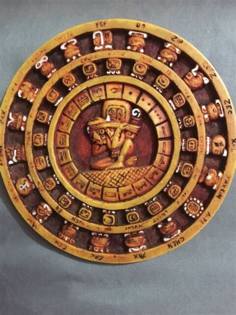 Vintage Mayan Solar Sun Stone Calendar Wall Plaque Mayan Maya Inca