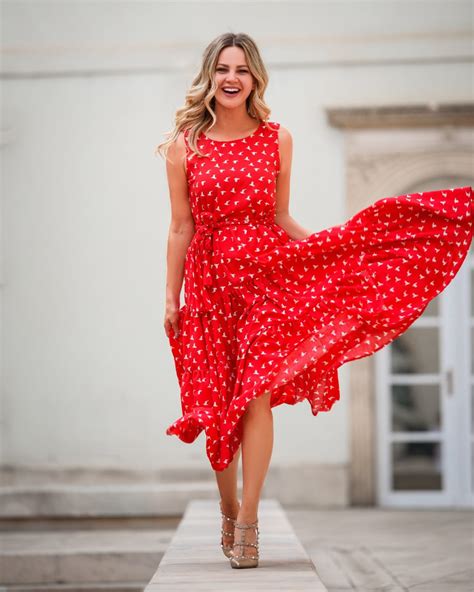 Marisol Midi Dress Red Anita Pokrivač Design