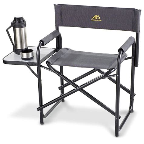 Director chair side table should always look refreshing, unique and elegant, as that is where you would sit for a fresh cup of coffee and feel rejuvenated. ALPS® Director's Chair with Side Table - 150408, Chairs at ...