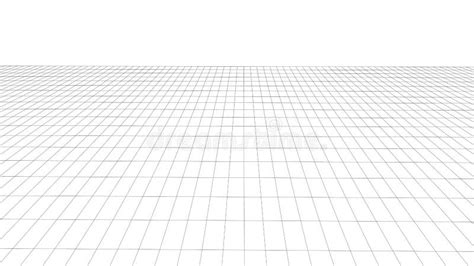 Vector Wireframe Landscape Abstract Perspective Grid On White