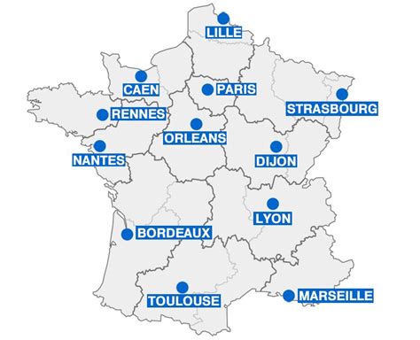 Capitales Régionales Et Régions De France Franceregionfr
