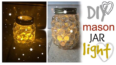 Diy Mason Jar Light Easy Craft Idea Youtube