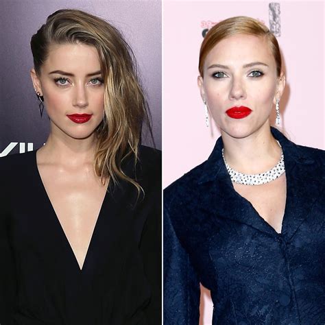 Amber Heard And Scarlett Johansson Celebrity Lookalikes Celebrities