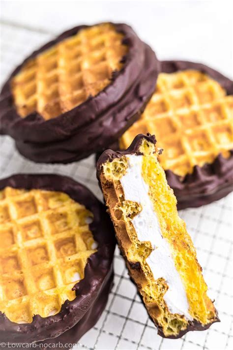 Traditional marshmallows use about 2 cups of sugar + corn syrup per batch, but in my opinion 1 cup of sweetener for keto palates is more than enough. Keto Smores Chaffle Recipe Sugar-Free - Low Carb No Carb