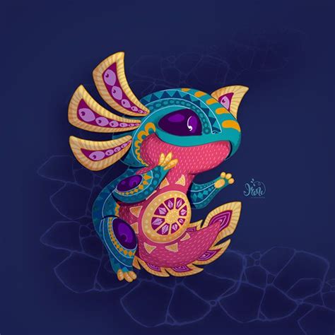 Axolotl Alebrije Character Design Obras De Arte Mexicano Arte Lindo