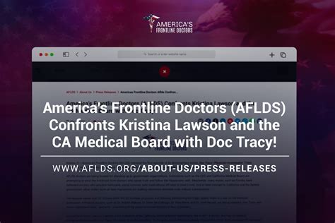 Americas Frontline Doctors Aflds Confronts Kristina Lawson And The Ca Medical Board With Doc