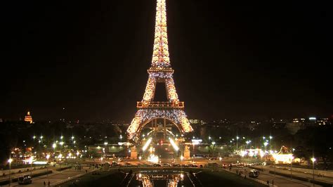 Eiffel Tower At Night Light Show Timelapse Stock Footage Sbv 300280735