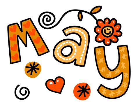 May Month Of The Year Doodle Text Lettering 3272378 Vector Art At Vecteezy
