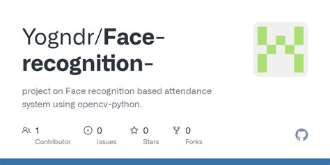 Github Yogndrface Recognition Project On Face Recognition Based