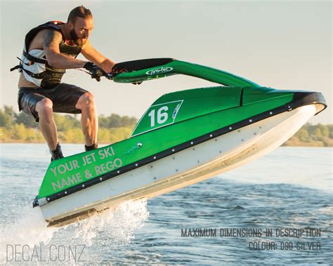 Jet skis give you the chance to fly over the water like never before. Custom Jet Ski Name & Registration Text or Custom Image ...