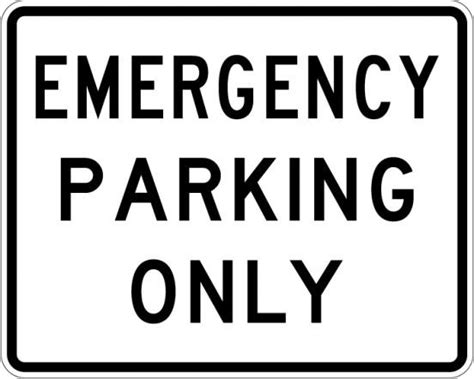 Traffic Signs Emergency Parking Only Sign R8 4 Road Signs