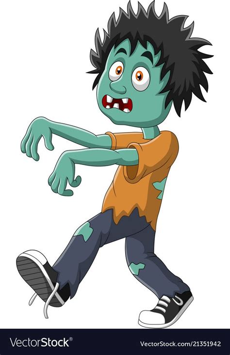 Cartoon Zombie Isolated On White Background Download A Free Preview Or