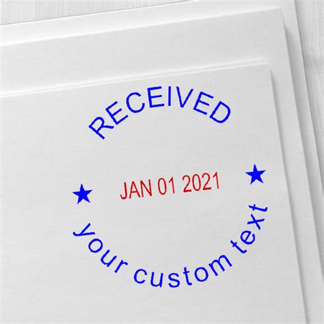 Custom Received Round Dater Stamp Simply Stamps