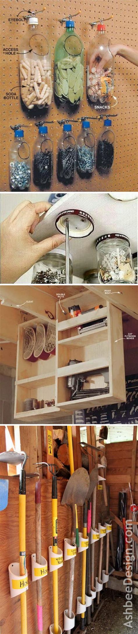 Start with these 34 cool diy projects which are sure to make quick order of things, plus they are inexpensive and many are easy to make. 30 Great DIY Ideas for Garage Storage and Organization