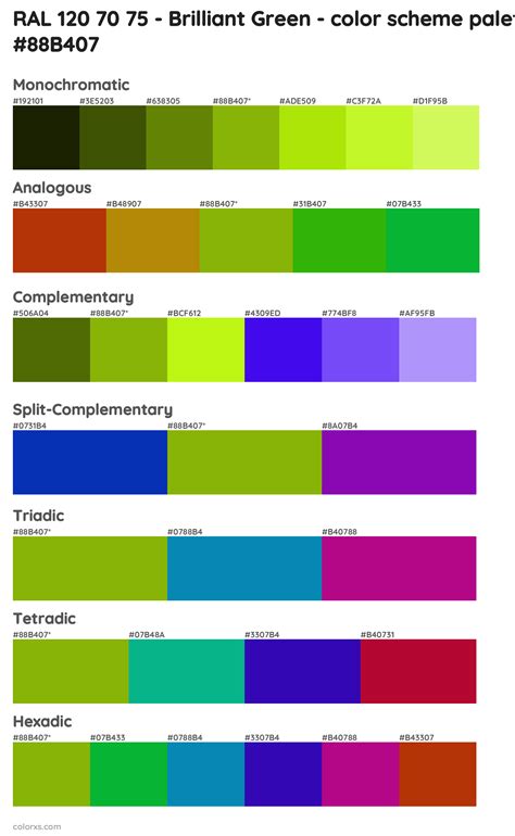 Ral 120 70 75 Brilliant Green Color Palettes And Color Scheme