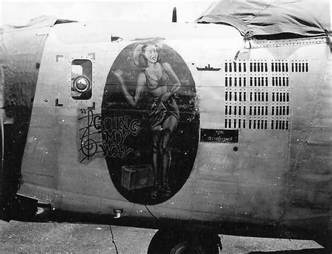 B 24 Liberator Bomber 11th Bomb Group Going My Way Nose Art World War