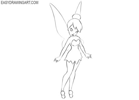 How To Draw A Fairy Easy Drawing Art