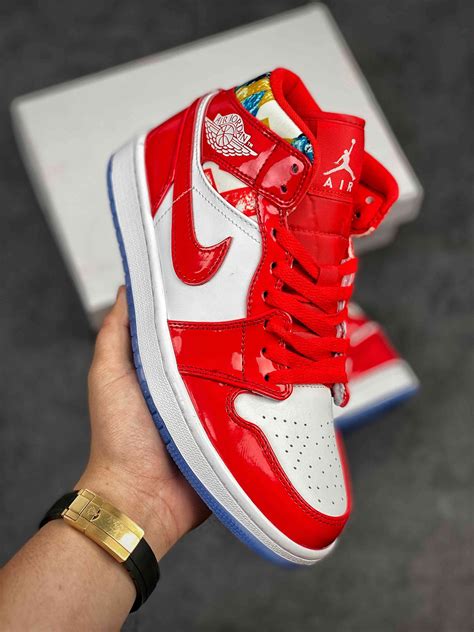 Air Jordan 1 Mid Red Patent Dc7294 600 For Sale Sneaker Hello