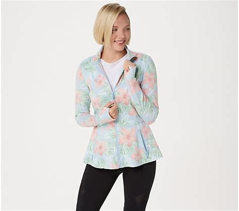 Tracy Anderson For Gili Zip Front Peplum Jacket
