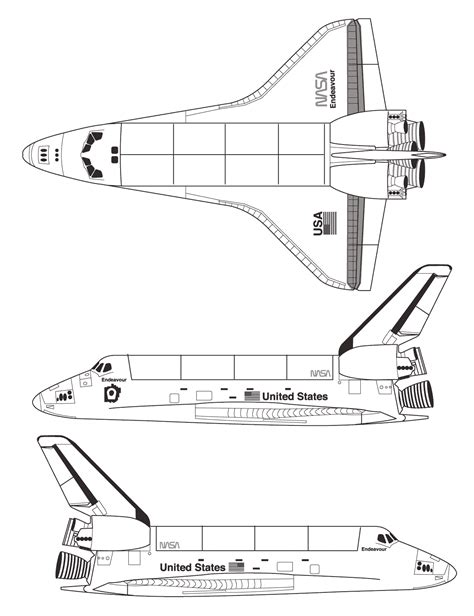 Space Shuttle Blueprint Download Free Blueprint For 3d Modeling
