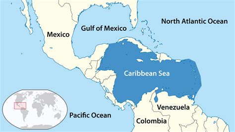 Caribbean Sea Map Bordering Countries Significance