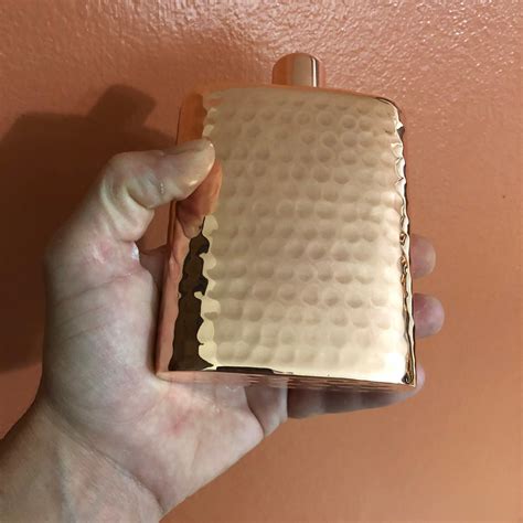 Handcrafted Hammered Copper 8oz Flask Etsy