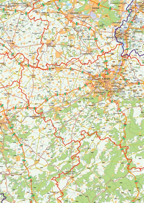 Digital Zip Code Map Benelux 4 Digit 764 The World Of