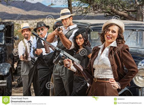 Laughing 1920s Era Gangsters Stock Image Image Of People Five 36688053