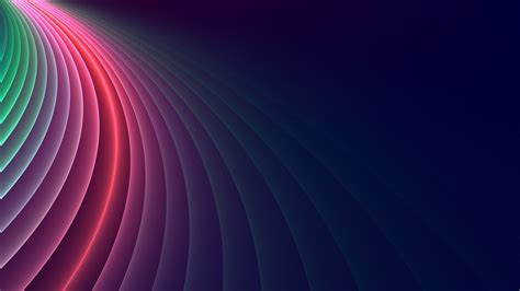 lines colorful glow smooth gradient 4k hd wallpaper