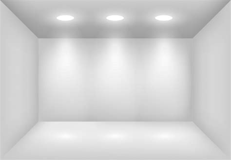 Premium Vector Realistic White Light Box With Spotlights Or Projector
