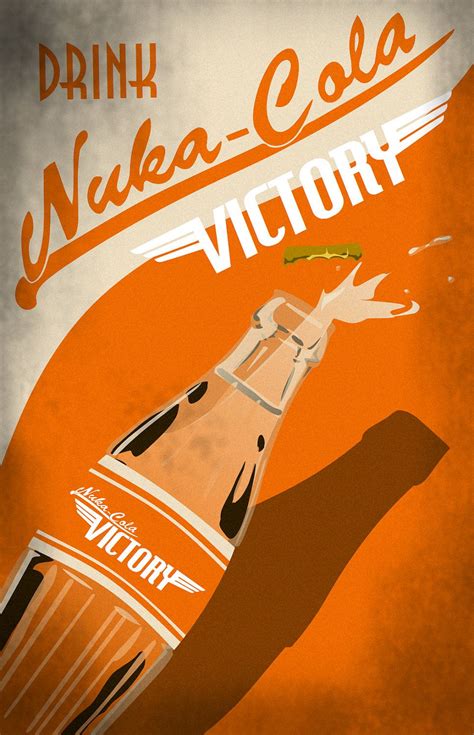 Nuka Cola Victory Advertisement Print 1600 Via Etsy Fallout Art