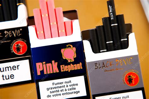 flavoured cigarettes stock image c031 0911 science photo library