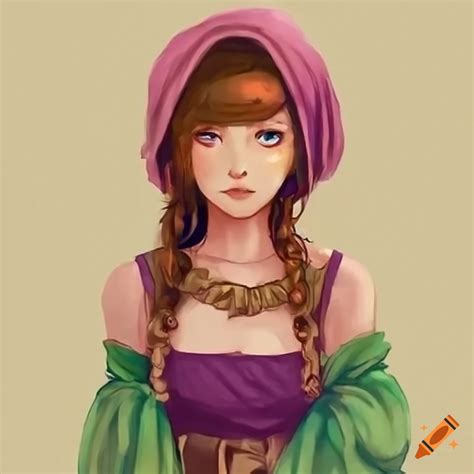 Medieval Peasant Girl On Craiyon
