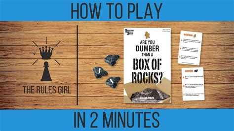 How To Play Are You Dumber Than A Box Of Rocks In Two Minutes Youtube
