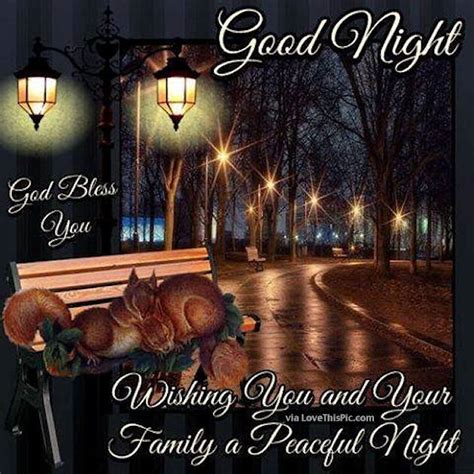 Good Night Wishing You And Your Family A Peaceful Evening Pictures Photos And Images For