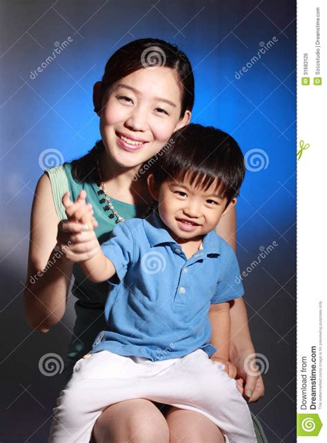 Asian Mother And Her Son Stock Photo Image Of Adult 31683126