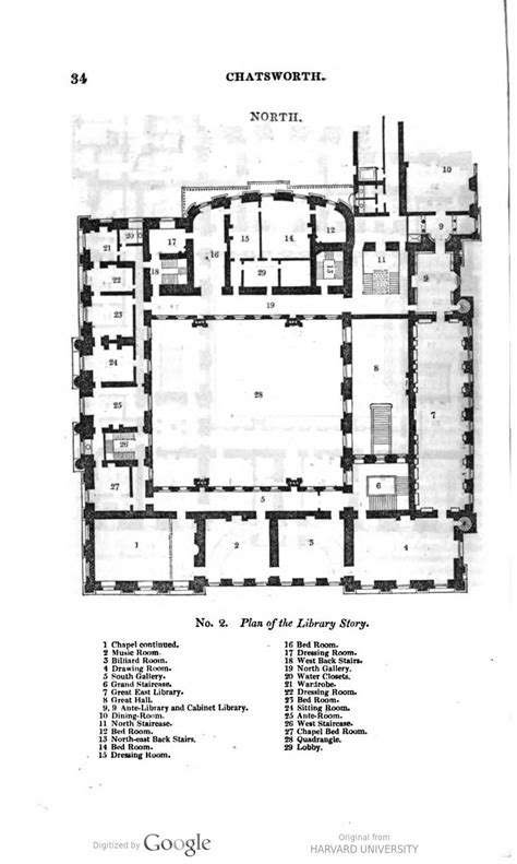 Chatsworth House Derbyshire Floor Plan Library Story 1f Georgian