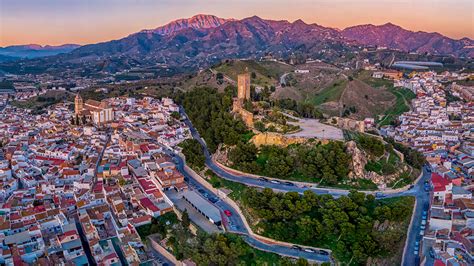 Photos Spain Malaga Hill Roads From Above Houses Cities 1920x1080