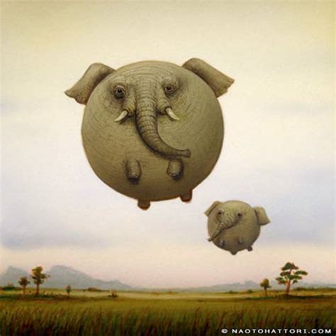 Naoto Hattori Paints Elephant Balloon Animals In This Funny Surrealism