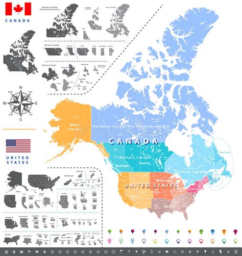 United States Census Bureau Regions Ans Divisions Map Canadian Regions