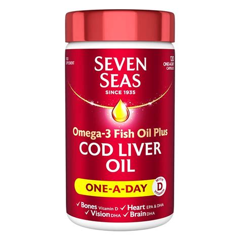 Information about seven seas products database; Seven Seas Pure Cod Liver Oil 120 capsules- Buy Online in ...