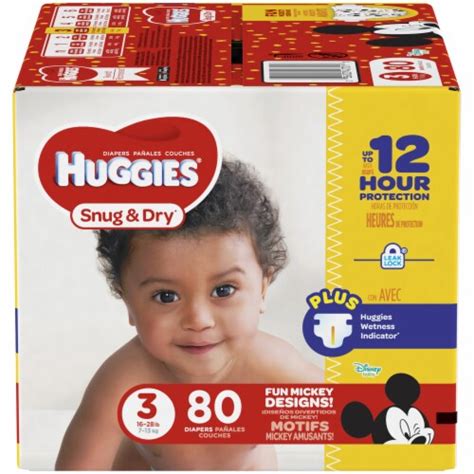 Huggies Snug And Dry Size 3 Baby Diapers 80 Count 80 Ct Kroger