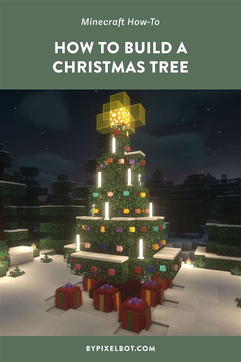 Minecraft Christmas Tree Build Simple Tutorial — Bypixelbot