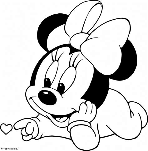 Coloriage Bébé Minnie Mouse à Imprimer Dessin