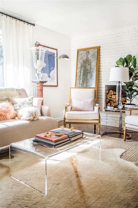 Inviting Living Room With Blush Decor On Thou Swell Thouswellblog