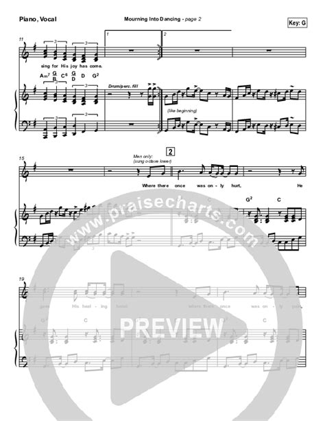 Mourning Into Dancing Sheet Music Pdf Tommy Walker Praisecharts