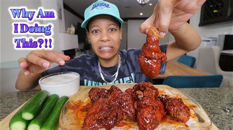 NUCLEAR FIRE FRIED CHICKEN WINGS AMSR ALL EATING NO TALKING YouTube